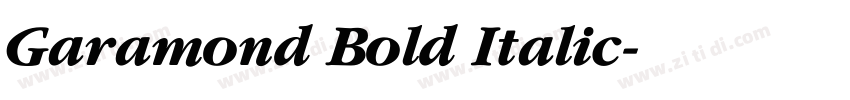 Garamond Bold Italic字体转换